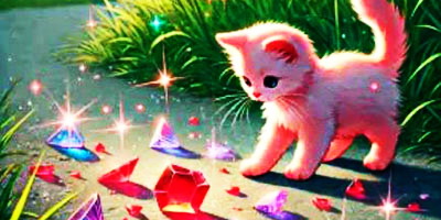 Котенок и стеклышко