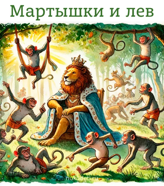 Мартышки и лев