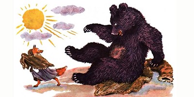 Лиса, медведь и тетерев