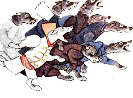 Напуганные волки
